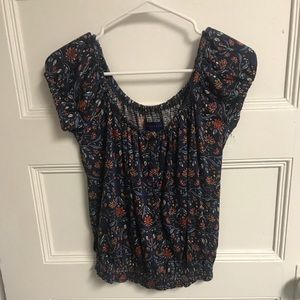 Blue Floral Shirt
